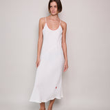 TARA SLIP, WHITE DOUBLE CLOTH COTTON