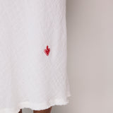 TARA SLIP, WHITE DOUBLE CLOTH COTTON