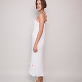 TARA SLIP, WHITE DOUBLE CLOTH COTTON