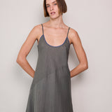 TARA SLIP, KHAKHI LINEN