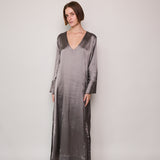 MELANY TUNIC, SATIN SILK SILVER