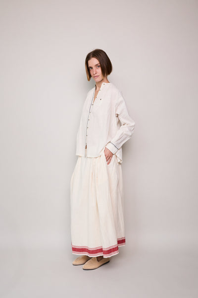 FLORA SKIRT, IVORY COTTON