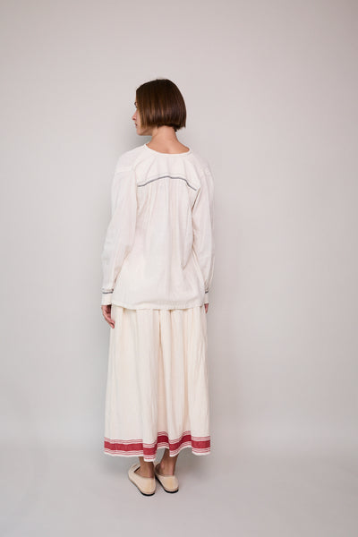 FLORA SKIRT, IVORY COTTON