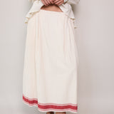 FLORA SKIRT, IVORY COTTON