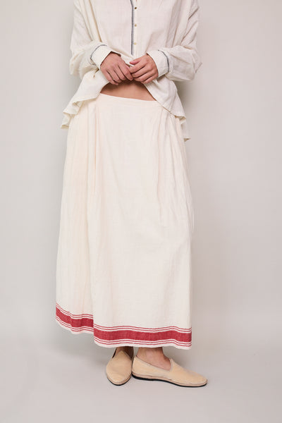 FLORA SKIRT, IVORY COTTON