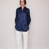 SEA SHIRT, NAVY SILK