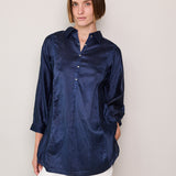SEA SHIRT, NAVY SILK