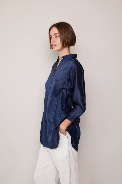 SEA SHIRT, NAVY SILK