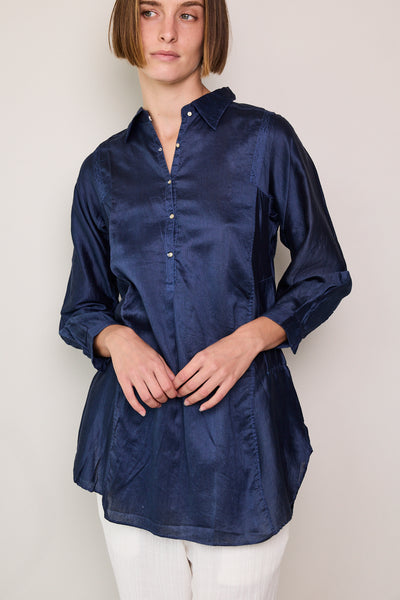 SEA SHIRT, NAVY SILK