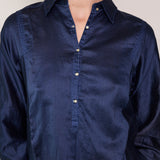 SEA SHIRT, NAVY SILK