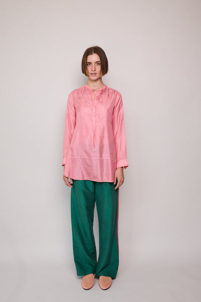 RUBY SHIRT, PINK SILK