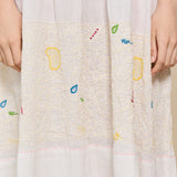 VANA MIDI DRESS, IVORY FLORAL COTTON EMBROIDERY
