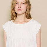 VANA MIDI DRESS, IVORY FLORAL COTTON EMBROIDERY