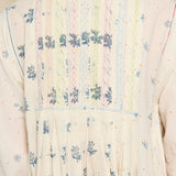 BOTANICAL DRESS, IVORY FLORAL BLOCKPRINT COTTON