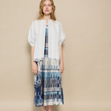 SITARA BLOUSE, IVORY // BLUE REVERSIBLE