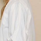 SITARA BLOUSE, IVORY // BLUE REVERSIBLE