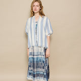 SITARA BLOUSE, IVORY // BLUE REVERSIBLE