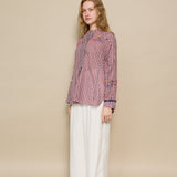 RASAM BLOUSE, RED CHECKERED