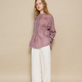 RASAM BLOUSE, RED CHECKERED