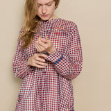 RASAM BLOUSE, RED CHECKERED