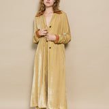 SURYA COAT, GOLD SILK VELVET