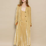 SURYA COAT, GOLD SILK VELVET