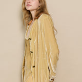 SURYA COAT, GOLD SILK VELVET