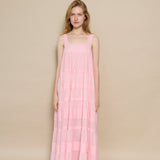 ROSA PLEAT DRESS, PINK VOILE