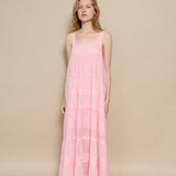 ROSE PLEAT DRESS, VOILE PINK