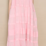 ROSA PLEAT DRESS, PINK VOILE
