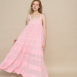 ROSE PLEAT DRESS, VOILE PINK