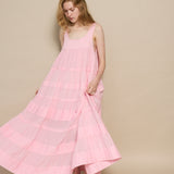 ROSE PLEAT DRESS, VOILE PINK