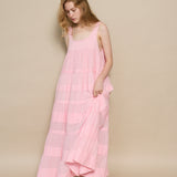 ROSA PLEAT DRESS, PINK VOILE