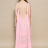 ROSA PLEAT DRESS, PINK VOILE