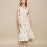 IVES PLEAT DRESS, VOILE IVORY
