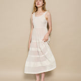 IVES PLEAT DRESS, VOILE IVORY