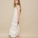 IVES PLEAT DRESS, VOILE IVORY