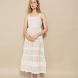 IVES PLEAT DRESS, VOILE IVORY