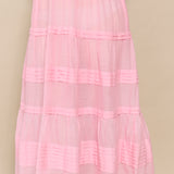 IVES PLEAT DRESS, VOILE PINK