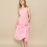 IVES PLEAT DRESS, VOILE PINK