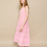 IVES PLEAT DRESS, VOILE PINK