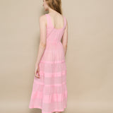 IVES PLEAT DRESS, VOILE PINK