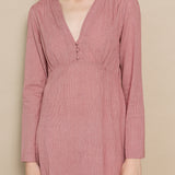 BELLA DRESS, RED CHECK HANDLOOM COTTON