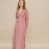 BELLA DRESS, RED CHECK HANDLOOM COTTON