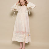 CAMELIA DRESS, IVORY COTTON JAMDANI