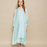 NEERJA DRESS, SKY BLUE COTTON