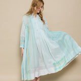 NEERJA DRESS, SKY BLUE COTTON