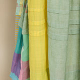 TARANG DRESS, GREEN COTTON JAMDANI