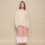 MAE BLOUSE, IVORY // RED JAMDANI