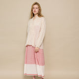MAE BLOUSE, IVORY // RED JAMDANI